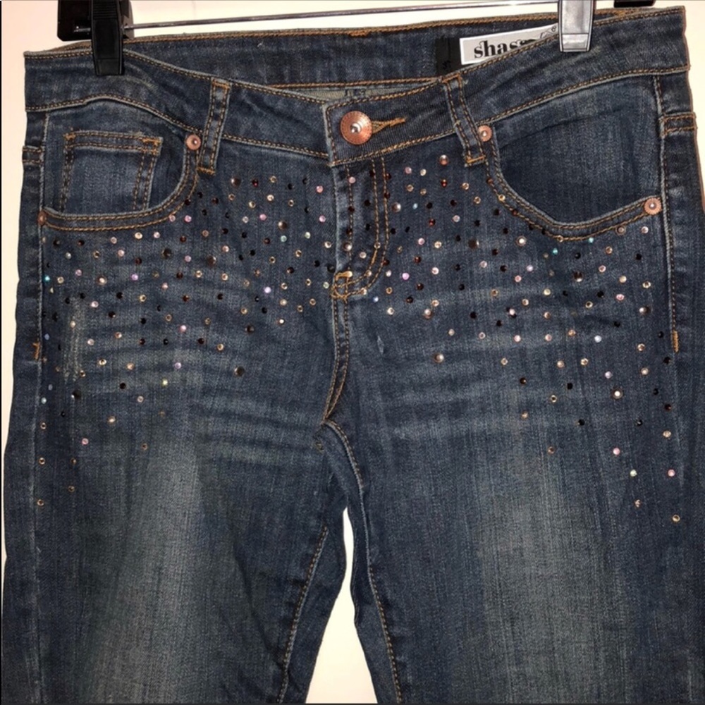 Skinny Embellished Jeans with distressed detail